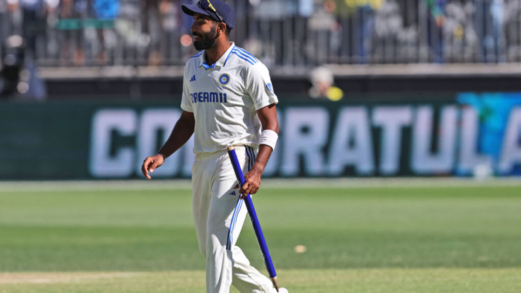 Bumrah on the cricket field