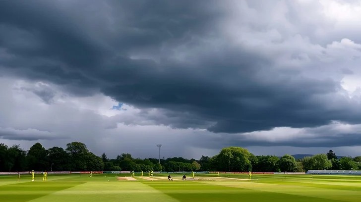 Overcast at the cricket match