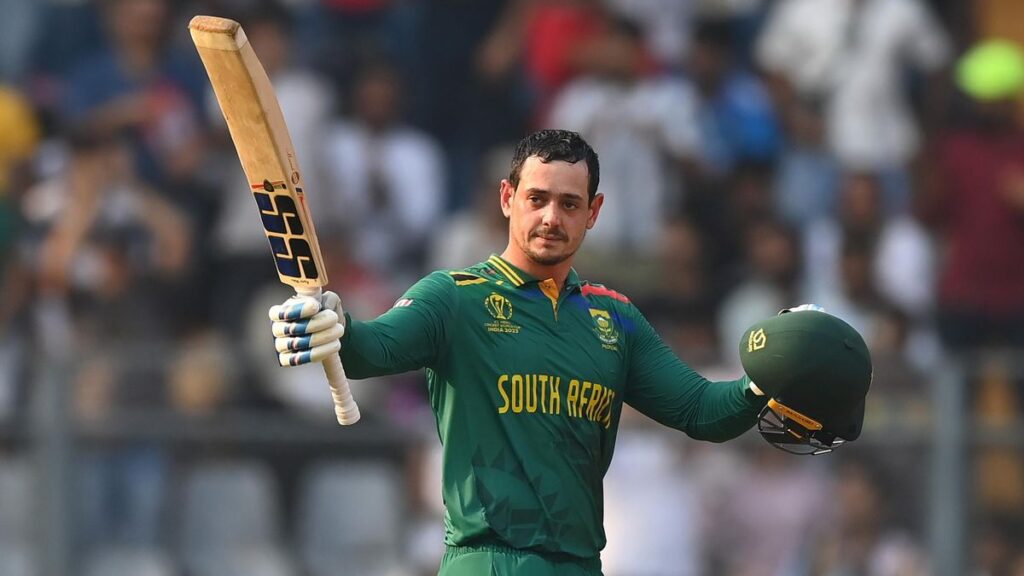 Quinton de Kock with a bat